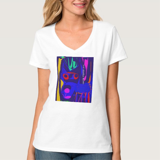 Camiseta Chihuahua da Pop Art (Frente)
