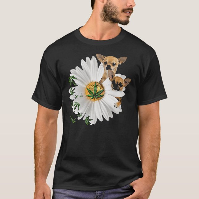 Camiseta Chihuahua Daisy Canabis (Frente)