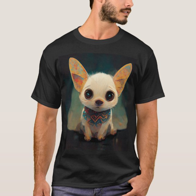 Camiseta Chihuahua de orelha grande (Frente)