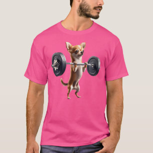 Camiseta Chihuahua Deadelevador Peso Levantando Engraçado T