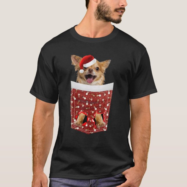 Camiseta Chihuahua Dog Amadurece Cachorro de Natal Design G (Frente)