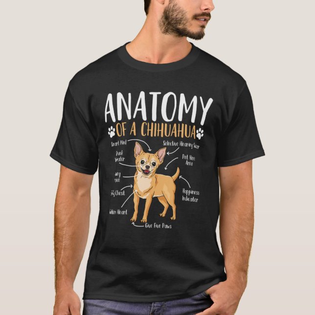 Camiseta Chihuahua Dog Anatomy (Frente)