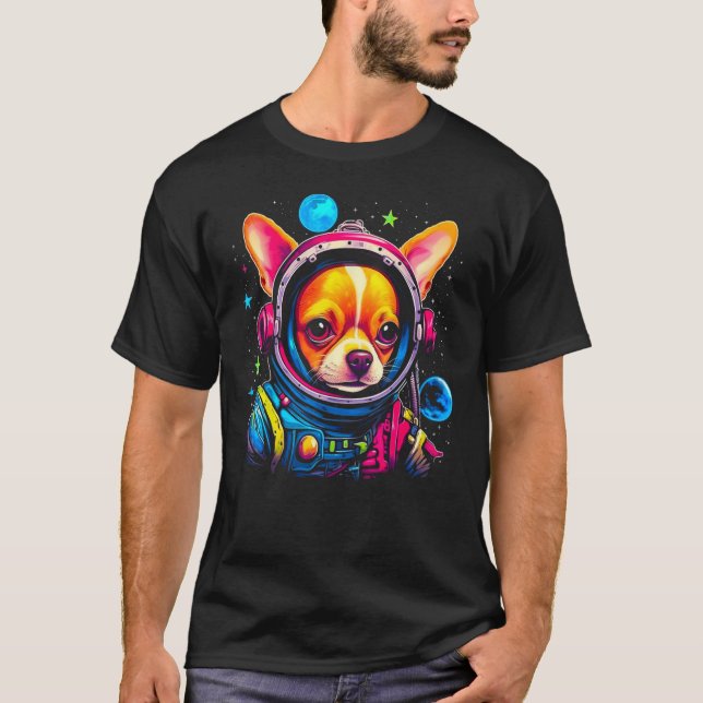 Camiseta Chihuahua Dog as Astronaut (Frente)