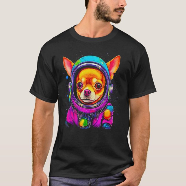 Camiseta Chihuahua Dog Astronaut in Space (Frente)