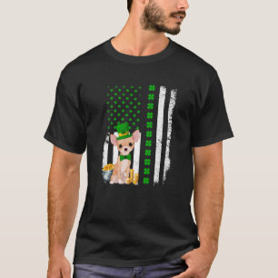 Camiseta Chihuahua Dog Dia de São Patrício Puppy Costume
