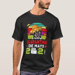 Camiseta Chihuahua Dog Face Mask Quarantino Engraçado Cinco