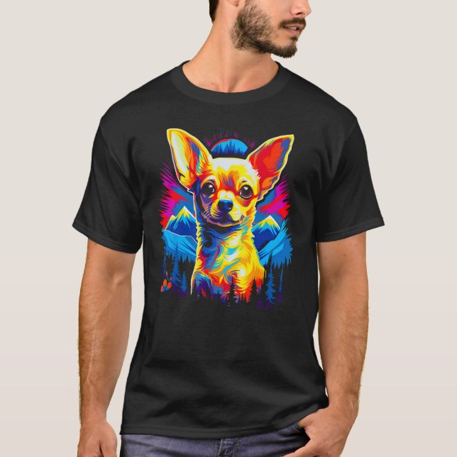 Camiseta Chihuahua Dog Hiking (Frente)