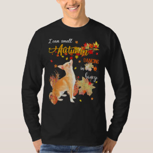 Camiseta Chihuahua Dog I Can Smell Autumn Dancing In The Br