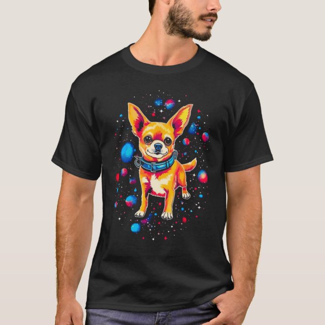 Camiseta Chihuahua Dog in Space (Frente)