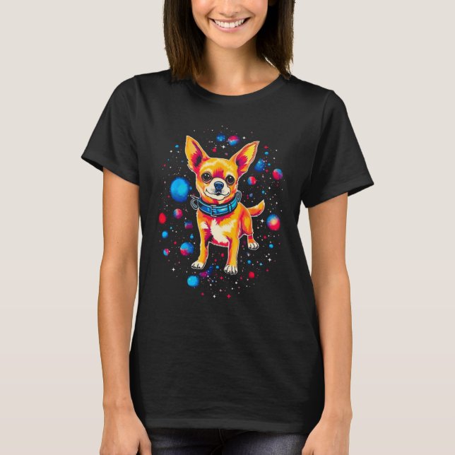 Camiseta Chihuahua Dog in Space (Frente)