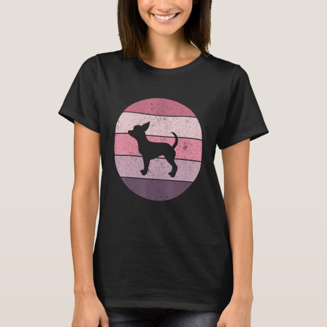 Camiseta Chihuahua Dog Mom Dad Vintage Retro (Frente)