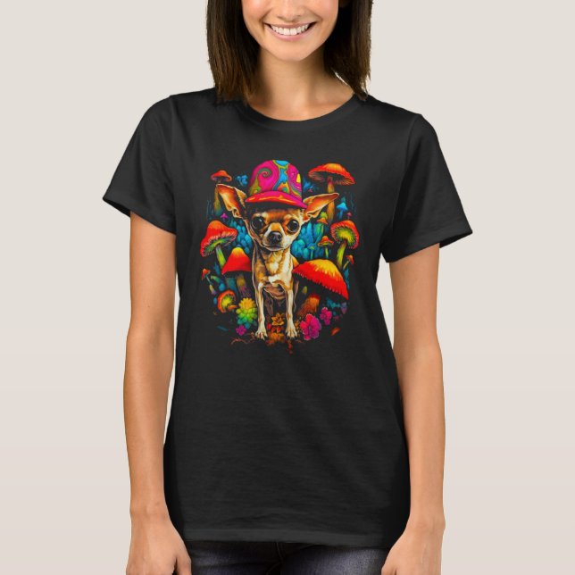 Camiseta Chihuahua Dog Mushroom (Frente)