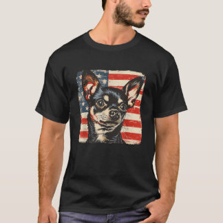Camiseta Chihuahua Dog Patriotic 4th of July Women Men Kids