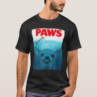 Camiseta Chihuahua Dog Paws Poster de Filme Bonito Engraçad