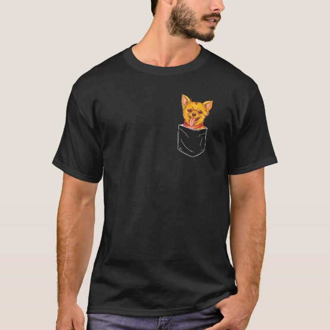 Camiseta Chihuahua Dog Pocket (Frente)