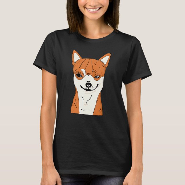 Camiseta Chihuahua Dog Shirt Funny Chihuahua Smiling Face (Frente)