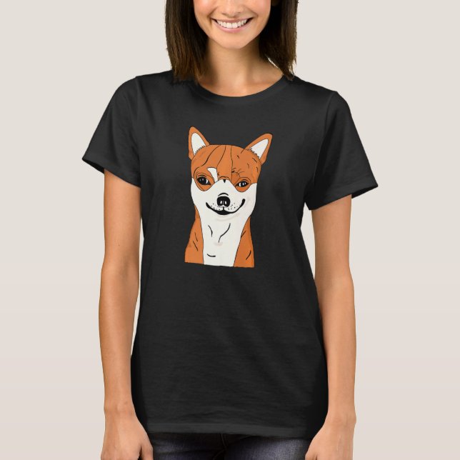 Camiseta Chihuahua Dog Shirt Funny Chihuahua Smiling Face P (Frente)