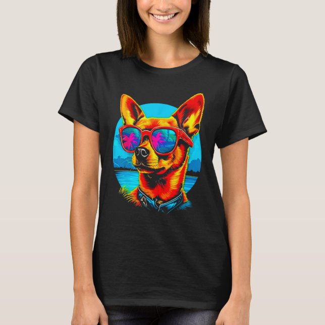 Camiseta Chihuahua Dog Sunglasses (Frente)