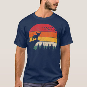 Camiseta Chihuahua Dog Sunset Retro Style para Homens Mulhe