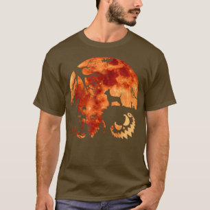 Camiseta Chihuahua E Moon Halloween Costume Pumpkin Dog L