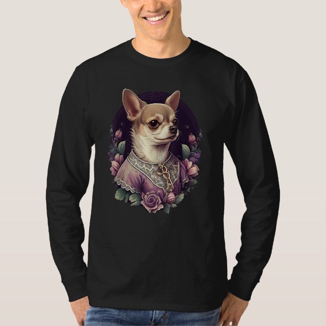 Camiseta Chihuahua  English Lady Women Dress Dog Great Brit (Frente)
