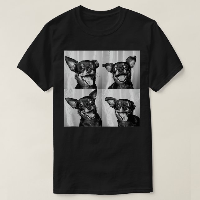 Camiseta Chihuahua Face Retrato Cachorro Engraçado Photoboo (Frente do Design)
