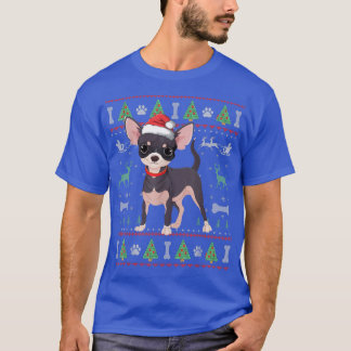 Camiseta Chihuahua Feia Papais noeis de Suor de Natal Dog L