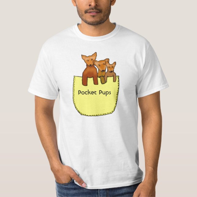 Camiseta chihuahua, filhotes de cachorro do bolso (Frente)