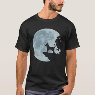 Camiseta Chihuahua Full Moon Cachorro Cachorro Amor Místico