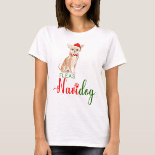 Camiseta Chihuahua Funny Christmas Fleas Navidog