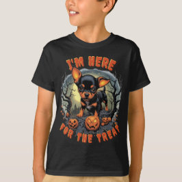 Camiseta Chihuahua Halloween Crianças Tee: Diversão Spookta