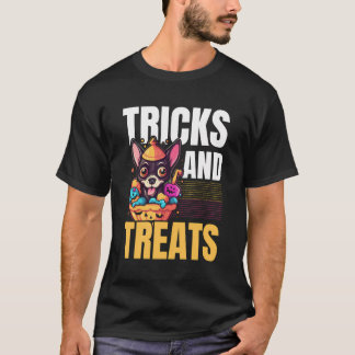 Camiseta Chihuahua Halloween Trick Ou Trate Spooky Do