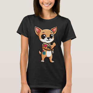 Camiseta Chihuahua I Amo Tatuagem De Cachorro Engraçado De 