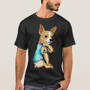 Camiseta Chihuahua I Love Mãe Tattoo Dia de as mães Gift