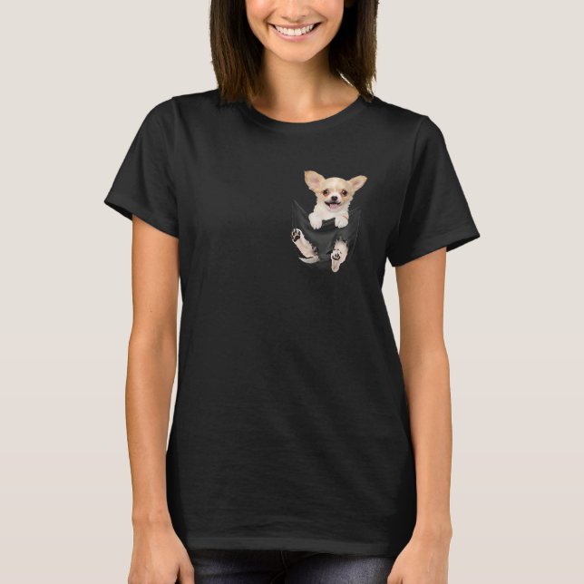 Camiseta Chihuahua In Your Pocket Dogs Tee (Frente)