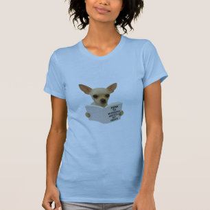 Camiseta Chihuahua lendo como se comportar mal