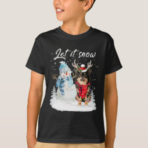 Camiseta Chihuahua Long Haired Papai noel Cachorro Natal Sn