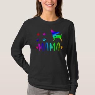 Camiseta Chihuahua Mama Amor Colorido