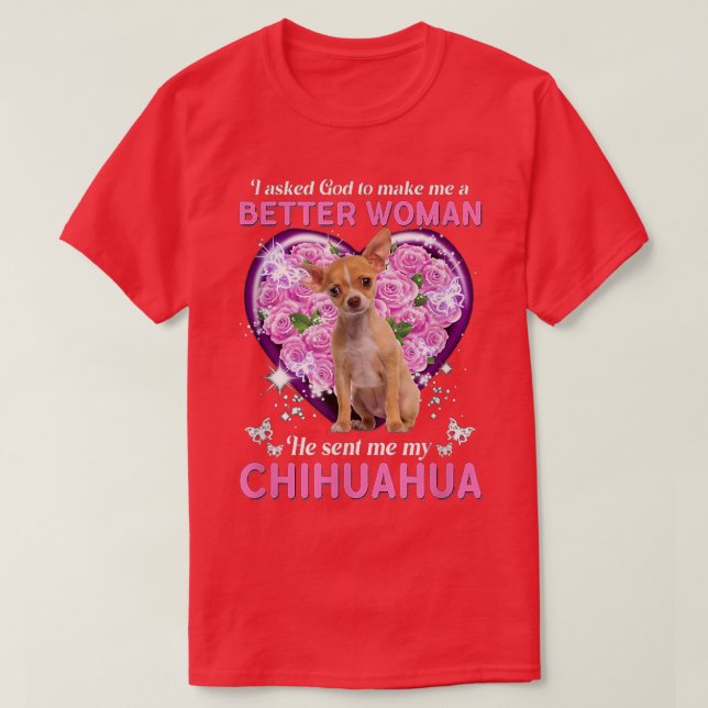 Camiseta Chihuahua Mama Cachorro Mãe Cachorro Proprietário  (Frente do Design)