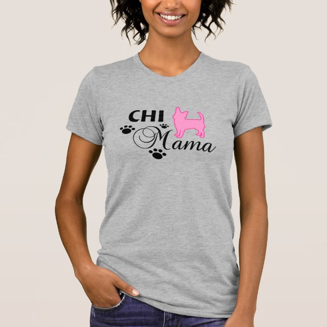 Camiseta Chihuahua Mama: Tee feminino (Frente)