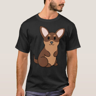 Camiseta Chihuahua Marrom Bege