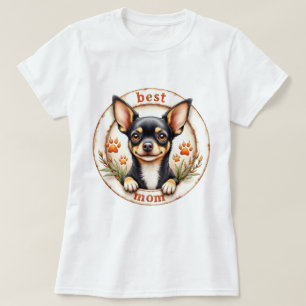 Camiseta Chihuahua 'Melhor Mãe Chihuahua'