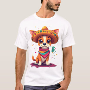 Camiseta Chihuahua México Cinco de Maio Cachorro Engraçado