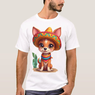 Camiseta Chihuahua México Cinco de Maio Cachorro Engraçado