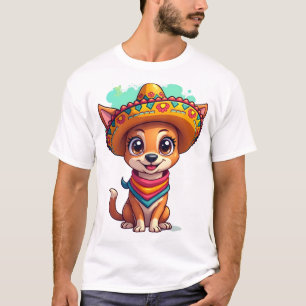 Camiseta Chihuahua México Cinco de Mayo Cachorro Engraça