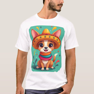 Camiseta Chihuahua México Cinco de Mayo Cachorro Engraçado 