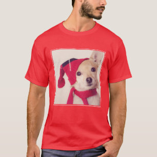 Camiseta Chihuahua no boné do inverno