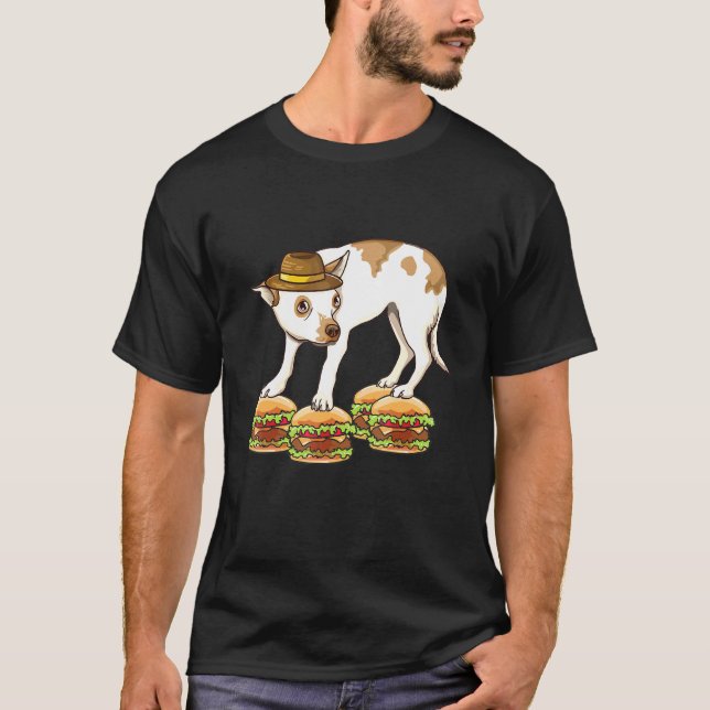 Camiseta Chihuahua No Hat Balancing On Hamburgers Dank Meme (Frente)