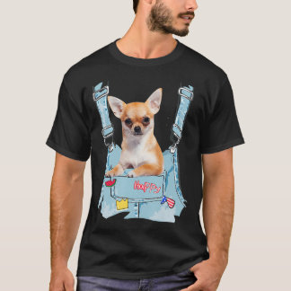 Camiseta Chihuahua no Pocket 2 Strap Francos para Homens