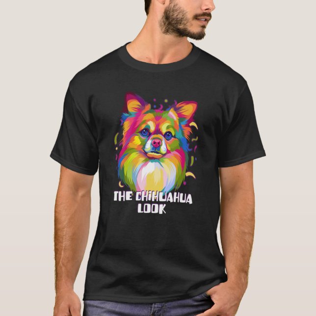 Camiseta Chihuahua olha Chiwawa Humor Toy Breed Animal (Frente)